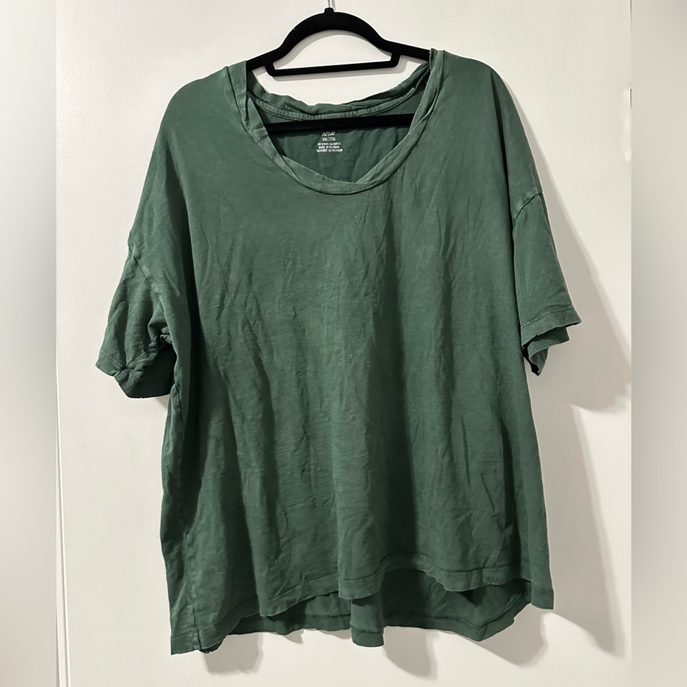 Aerie Distressed Basic Boyfriend T-Shirt